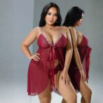 কোডঃ Lin36;  Lace camisole nightgown
