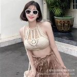কোডঃ br51; Bohemian halter neck Bra - Image 5