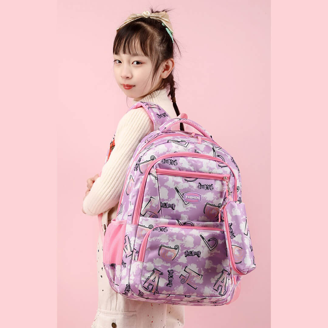 Elementary-school-backpack.pu-1.jpg কোডঃ BCP34pu; Elementary school backpack - Image 1