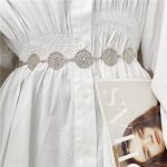 Hollow pattern waist Belt  [Silver]