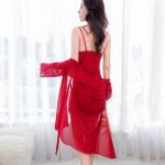কোডঃ Lin1rm; Lace Milian nightdress [Red Maroon] - Image 2