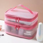 কোডঃ Cb3p; Mesh cosmetic bag (Pink)