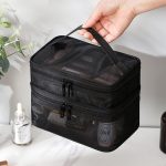 কোডঃ Cb3w; Mesh cosmetic bag (White) - Image 3