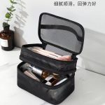 কোডঃ Cb3p; Mesh cosmetic bag (Pink) - Image 2