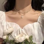 Pearl Chain necklace [White]