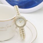 কোডঃ WL95g; Rhinestone pearl strap watch - Image 3
