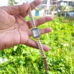কোডঃ wL105g; Rhinestone rectangle watch - Image 5