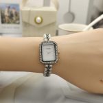 কোডঃ wL105s; Rhinestone rectangle watch - Image 4