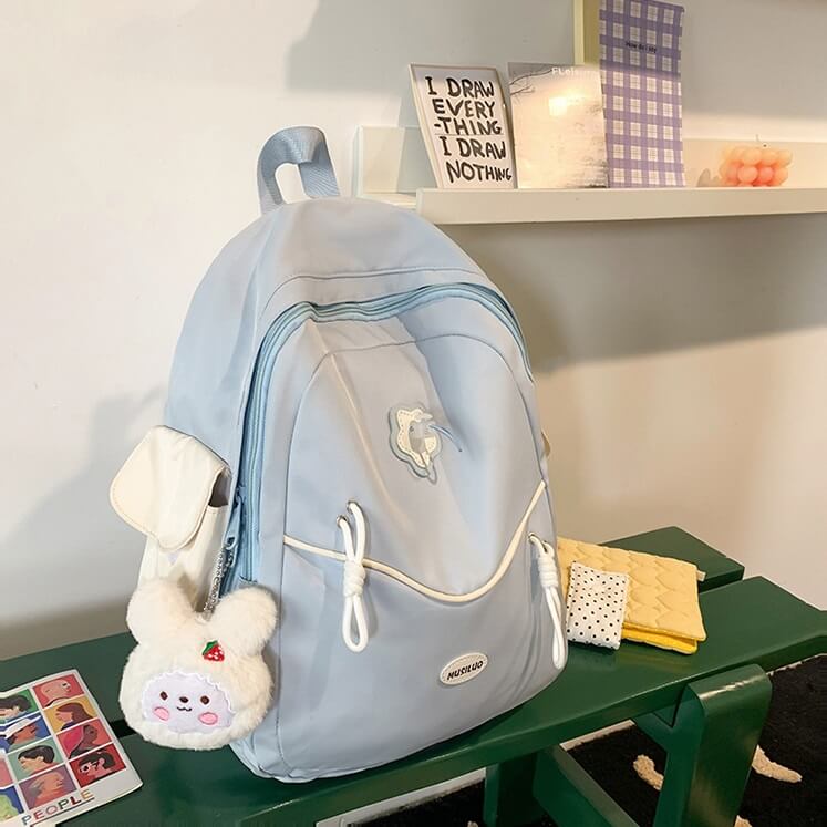 Student-contrast-backpack.bl-1.jpg কোডঃ BCP23b; Student contrast backpack (Blue) - Image 1