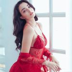 কোডঃ Lin7r; Thin lace nightdress [Red Maroon] - Image 2