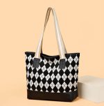 কোডঃ 2CB0;  Versatile canvas bag (Black diamond) - Image 2